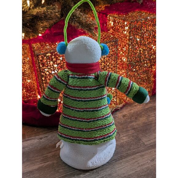 Vintage Snowman Holiday Christmas Decor Plush Figurine Free Standing 15" - Picture 5 of 11